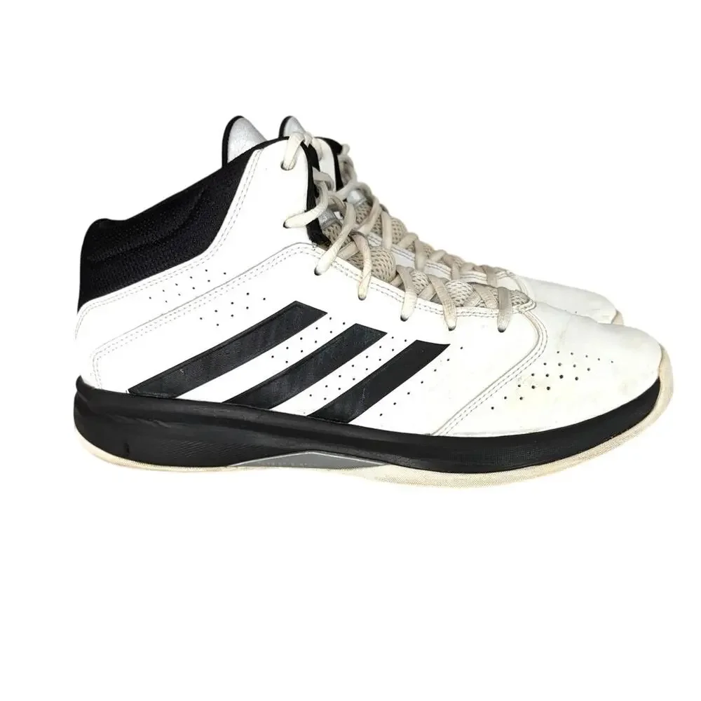 Adidas Isolation 2 basketball shoes white/ black sz 10 men’s athletic sporting